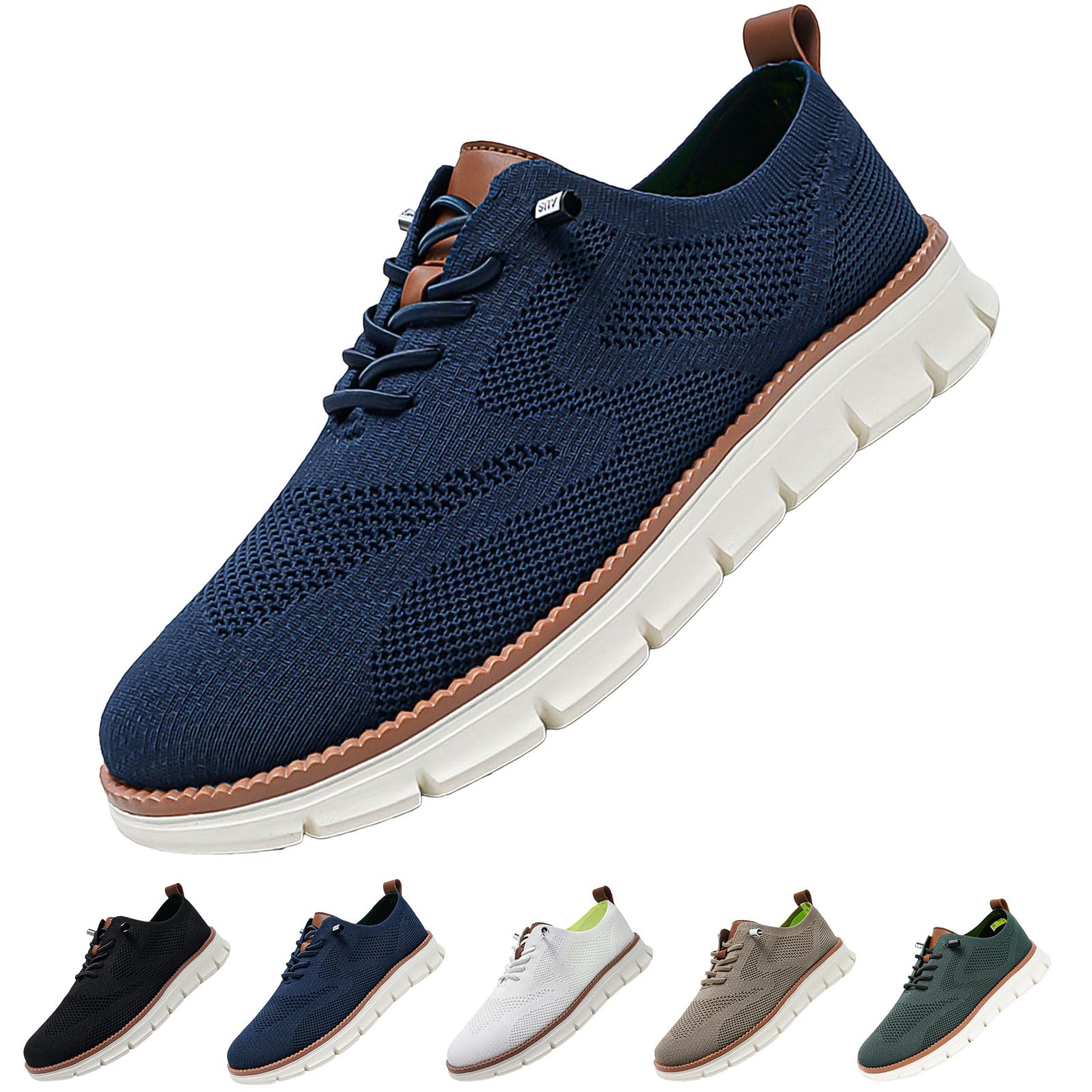 Men's Wearbreeze Shoes - Breathable Mesh Dress Shoes for Wide Feet | Urban Comfort & Style for Work, Travel & Casual Wear