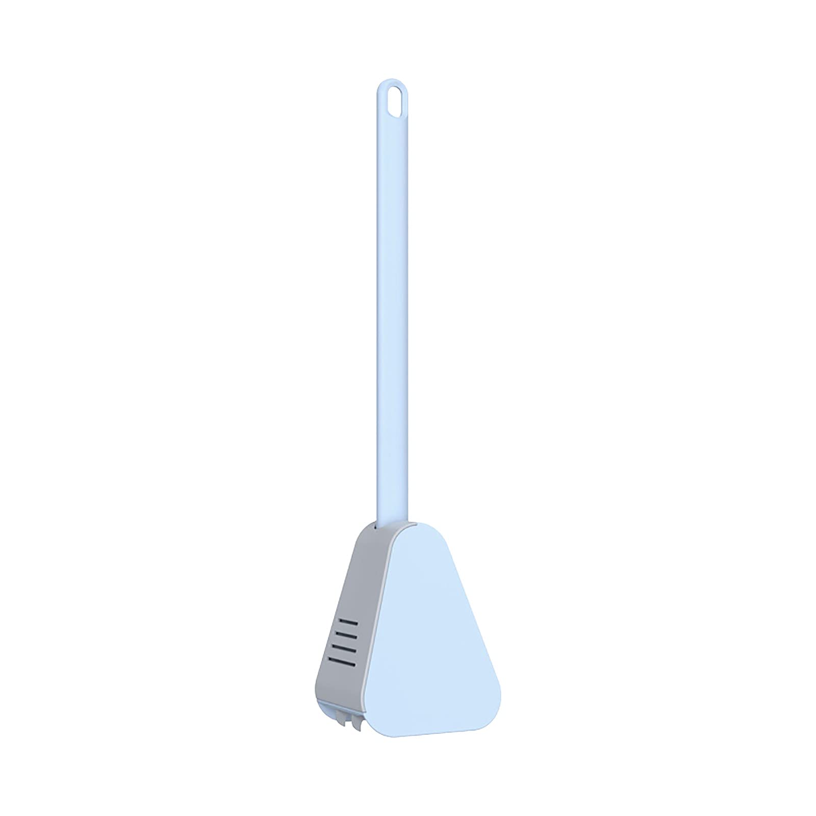 Silicone Toilet Cleaning Brush with Wall-Mounted Golf Holder - Blue Bathroom Cleaning Tool for Toilet, Sink & Shower - Space Saving Bathroom Accessory for Vanity & Small Spaces