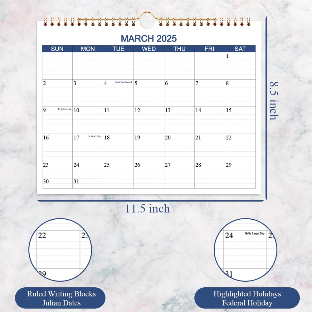 2025-2026 Wall Calendar (March 2025 - October 2026) | 20-Month Planner with Thick Paper | Hanging Office & Home Organizer | 8.5