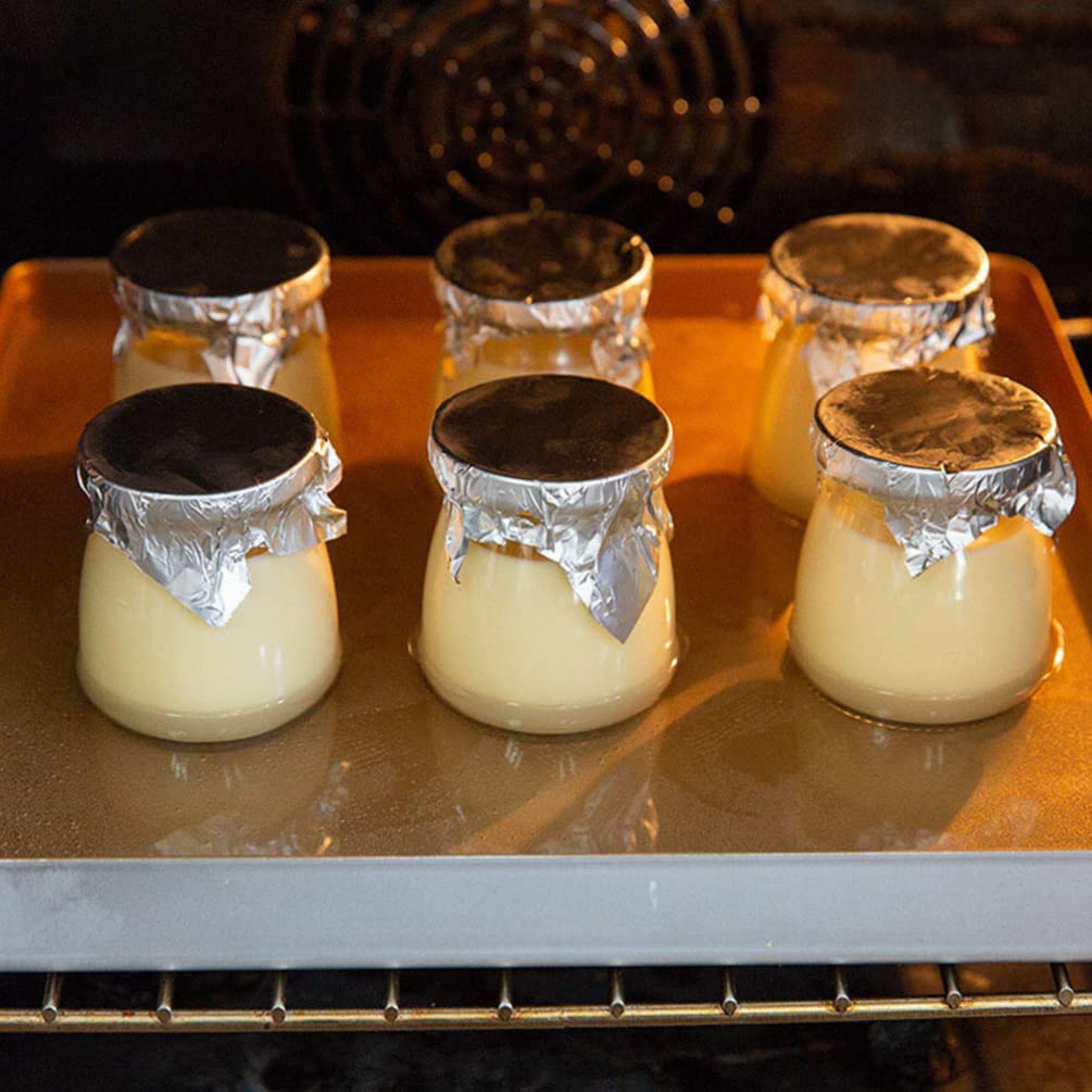 6-Piece Glass Pudding Bottles Set - Reusable Yogurt Jars, Jelly Containers & Dessert Storage Bottles for Honey, Milk, Mousse - Perfect for Home Baking, Party Serving & Takeout Packaging