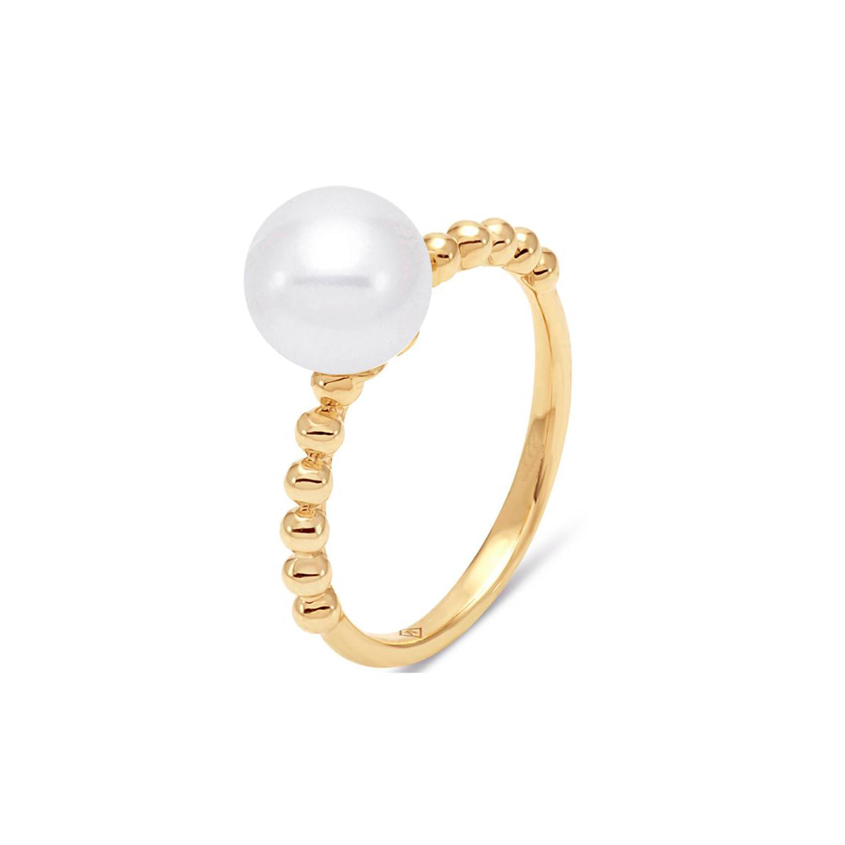 14K Yellow Gold Freshwater Pearl Ring for Women - Elegant Jewelry Gift for Wedding, Anniversary & Special Occasions