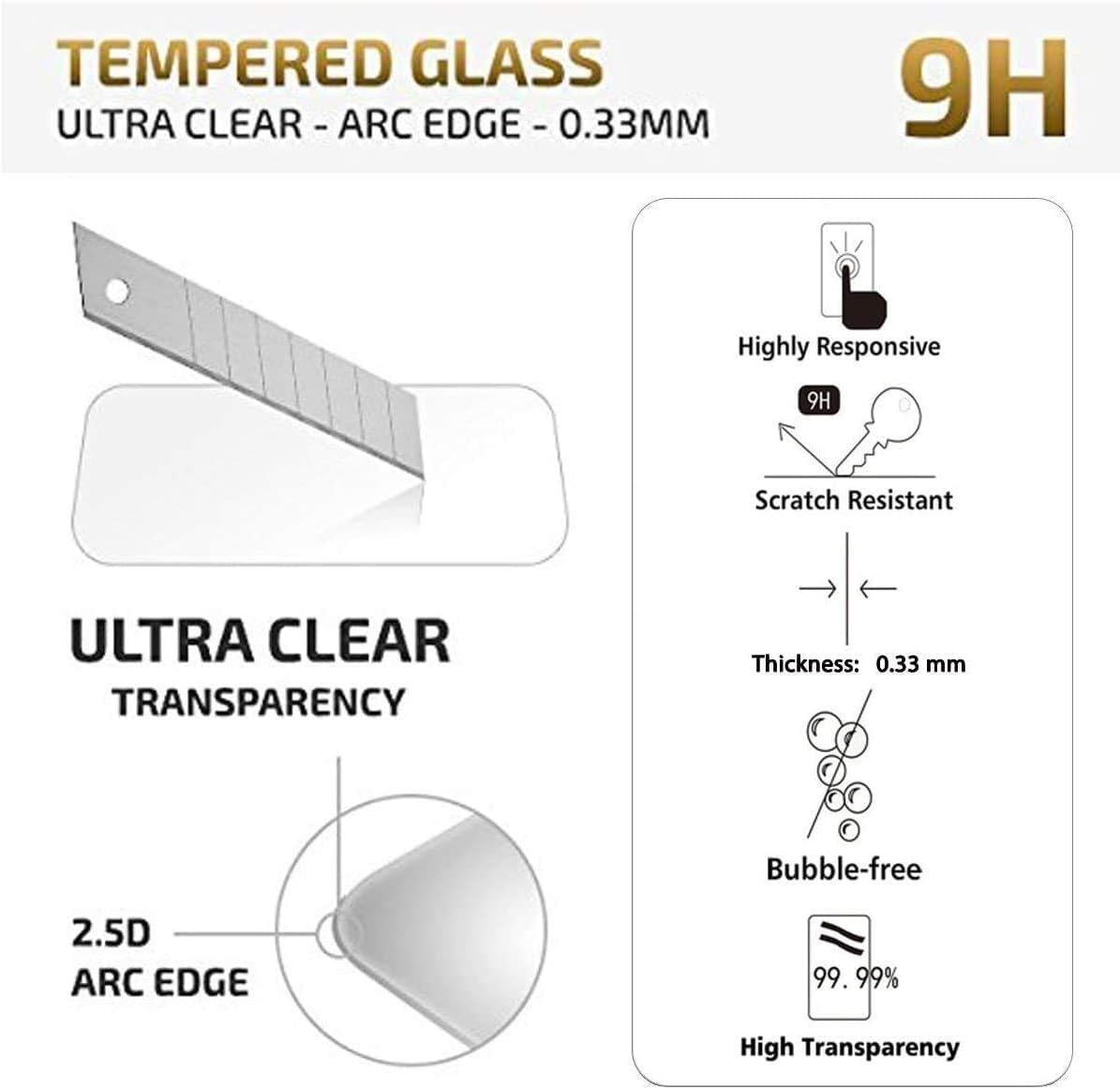 3 Pack Tempered Glass Screen Protector for Nintendo Switch OLED Model - Anti-Scratch, Bubble-Free, Case Friendly, Ultra Durable - Perfect for Gaming Protection & Travel Use