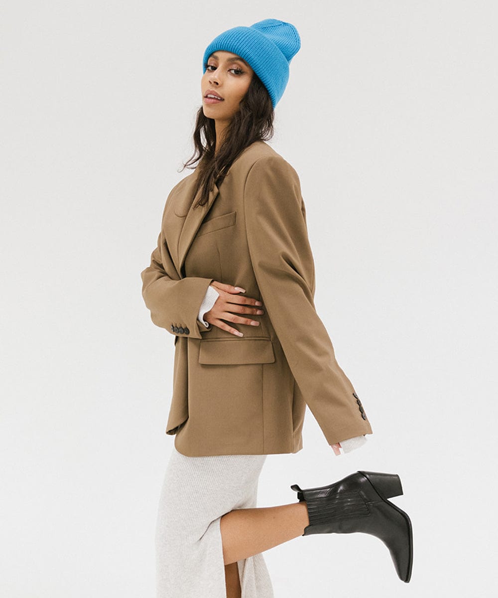 Lou Oversized Knit Beanie - Soft Chunky Winter Hat for Women & Men - Perfect for Cold Weather, Skiing, and Outdoor Activities