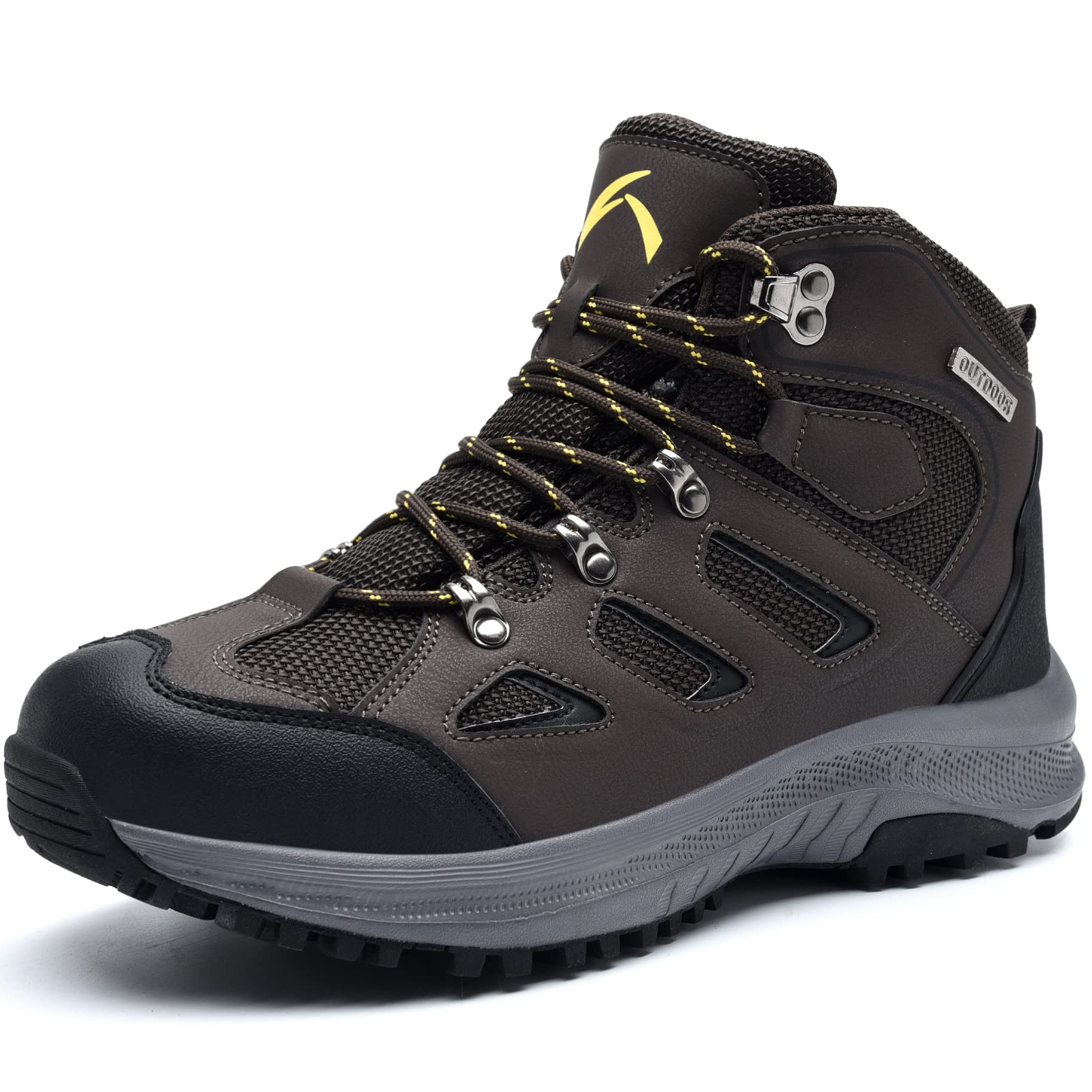 UPSOLO Men's Waterproof Hiking Boots - Lightweight Trekking Shoes for Outdoor Adventures, Camping & Backpacking