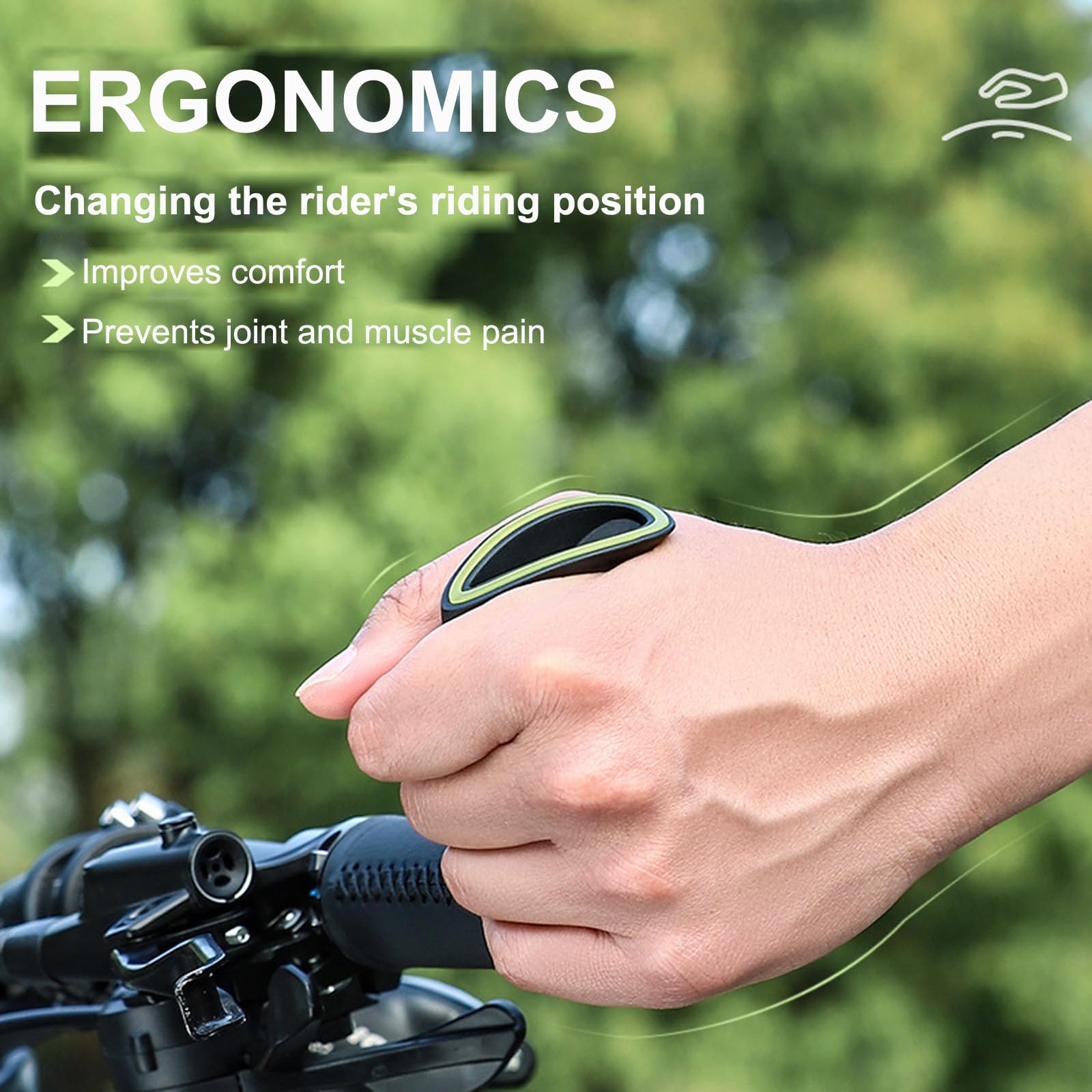 MTB Bike Bar Ends with Caps - Durable Mountain Bike Handlebar Extensions for Enhanced Grip & Control - Perfect for Trail Riding & Off-Road Cycling