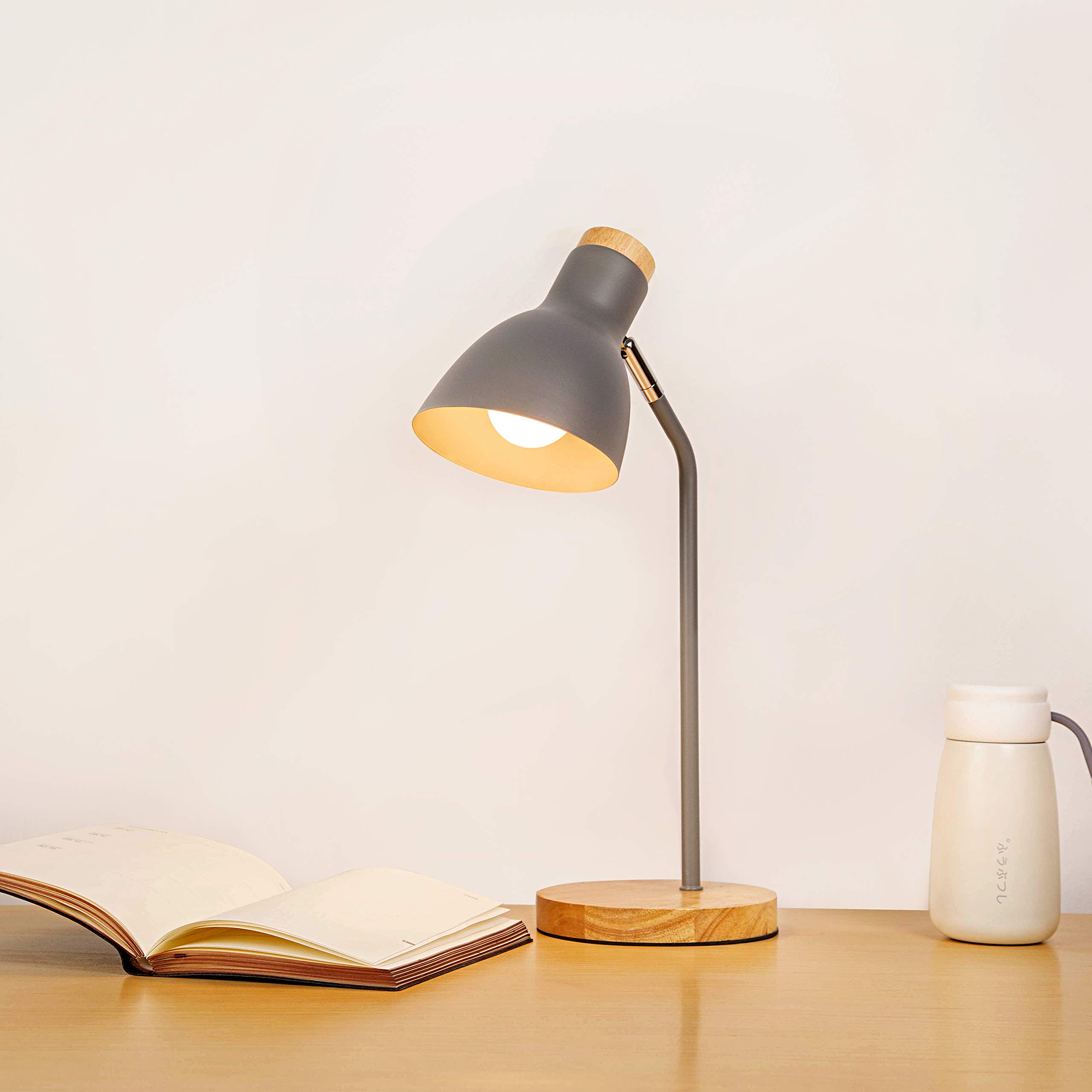 Adjustable Metal Desk Lamp with Flexible Head - Eye-Caring LED Table Light for Reading, Studying, Office Work - Perfect for Bedroom, Living Room, Kids Room & College Dorm (Bulb Not Included) | Home Office Lighting, Night Study Companion, Cozy Reading Light
