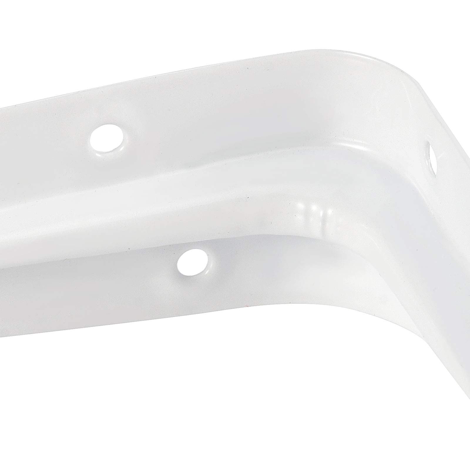 ZOENHOU 24 Pack Heavy Duty White Metal Shelf Brackets 10x12 Inch - L-Shaped Corner Brackets with 144 Screws & 72 Wall Plugs - Sturdy Wall Mount Shelving Support for Floating Shelves, Bookshelves, Kitchen Cabinets & Home Organization