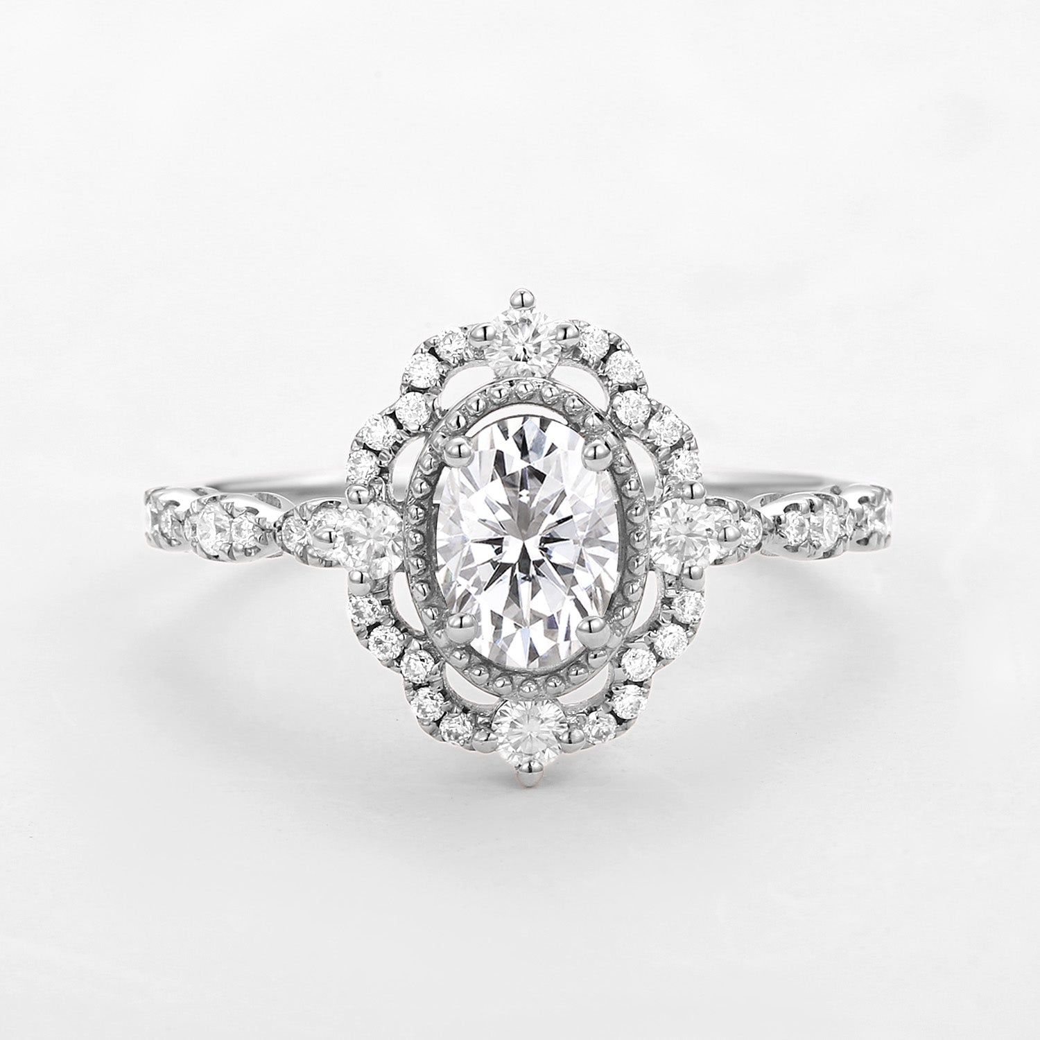 Oval Moissanite Engagement Ring for Women - Neriah Bridal Wedding Band | Perfect for Proposals, Anniversaries & Special Occasions