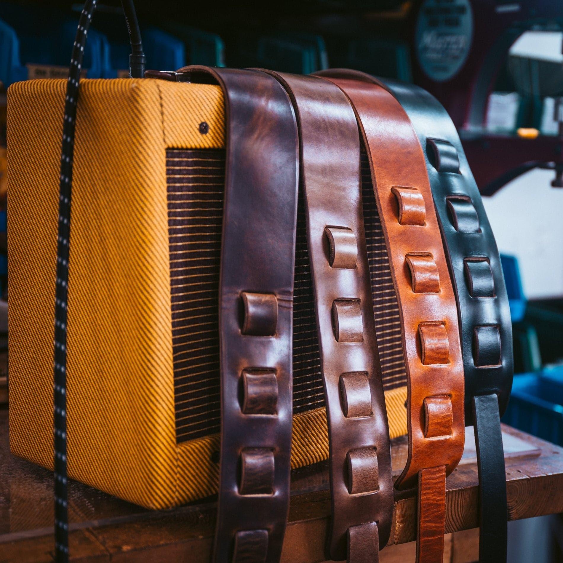 Premium Genuine Leather Guitar Strap - Adjustable & Comfortable for Electric & Acoustic Guitars - Perfect for Live Performances, Studio Sessions & Travel