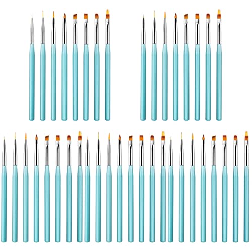 40 Pcs Nail Art Pens Set - Professional Nail Art Drawing Tools & DIY Painting Brushes for Manicure - Perfect for Home Salon, Nail Art Design, and Professional Nail Technicians
