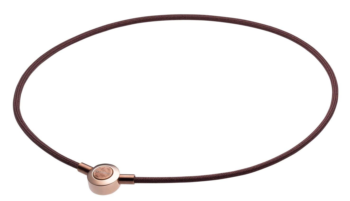 Phiten RAKUWA Necklace - Metal Push Type Adjustable 40cm Brown - Japan Imported for Pain Relief & Stress Relief - Perfect for Sports, Work & Daily Wear