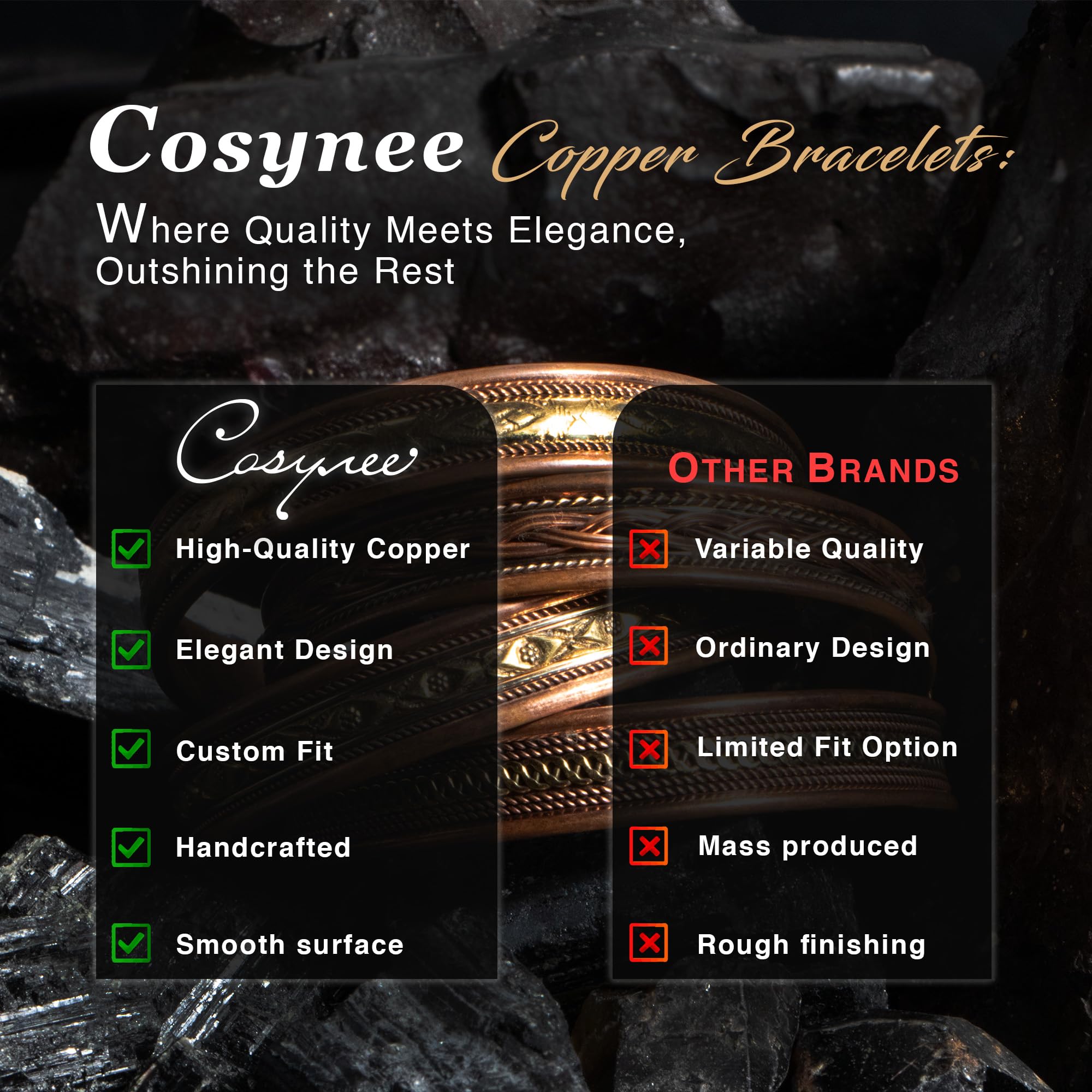 Authentic Tibetan Copper Bracelets for Women & Men - Handcrafted India Pattern Spiritual Yoga Jewelry - Unisex Cobre Pulsera & Cobre Bracelet - Perfect for Meditation, Yoga & Boho Fashion