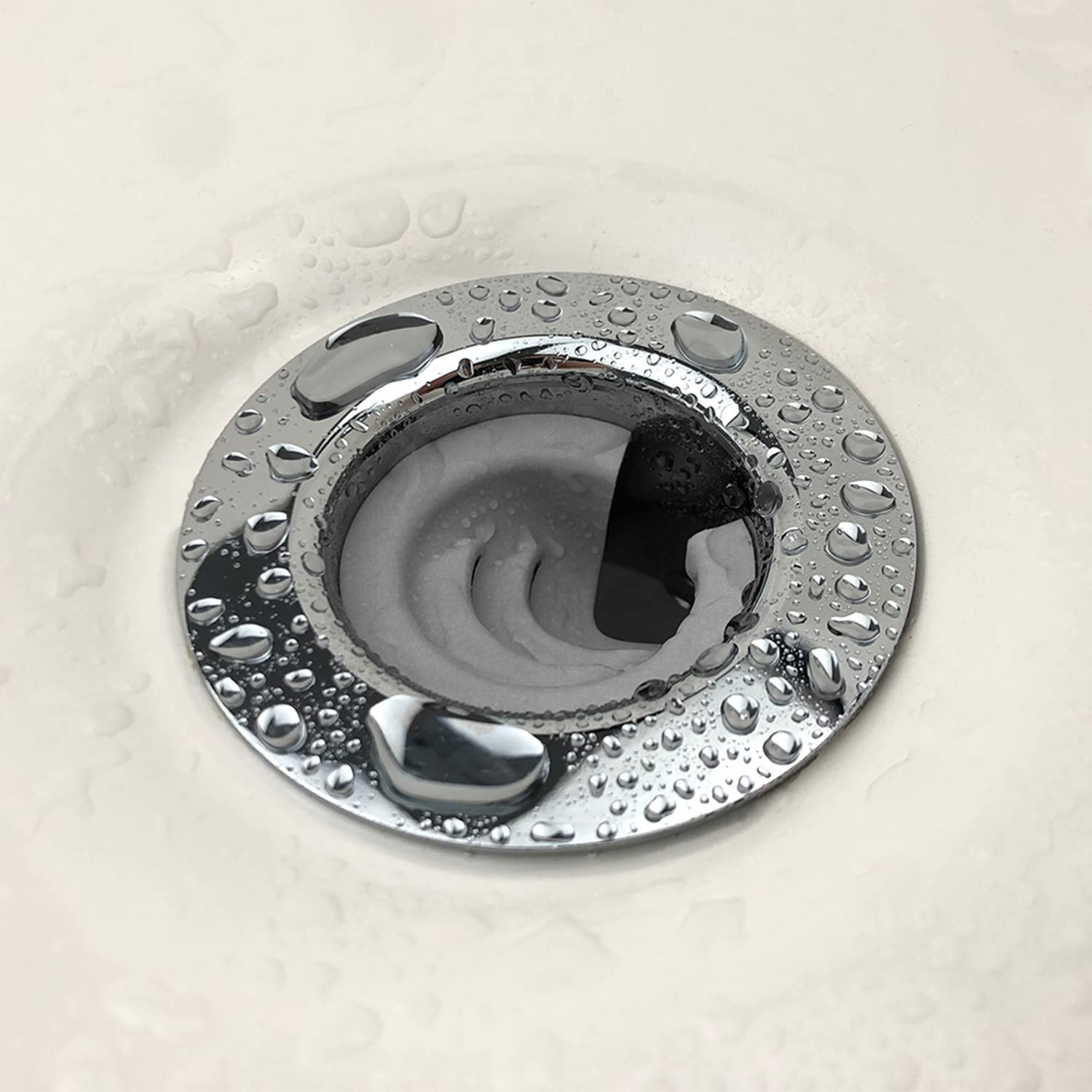 Bathtub Drain Funnel for Hair Clog Prevention - 2 Size Pack (1.3