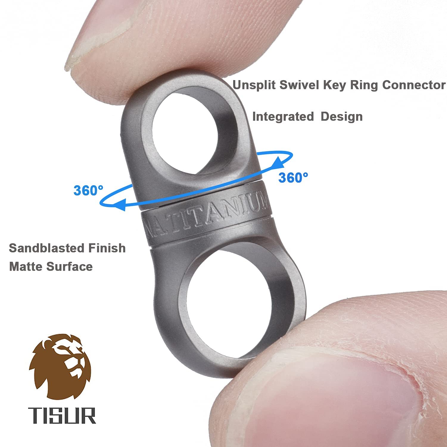 TISUR Keychain Rings - 2PCS D-Rings for Keys & DIY Crafts