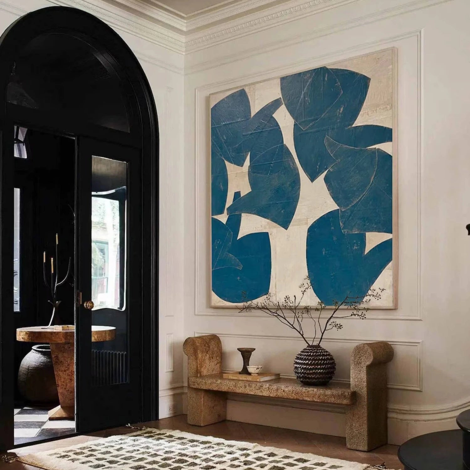 Abstract Painting #AB 418 - Modern Wall Art Decor for Living Room, Bedroom & Office - Handmade Canvas Artwork