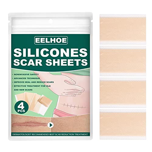 Silicone Scar Sheets for Stretch Marks & Burn Scars - Medical Grade Scar Removal Patches for Smooth Skin, Wound Healing & Vegan Collagen Face Care - Perfect for Post-Surgery, Acne Scars & C-Section Recovery