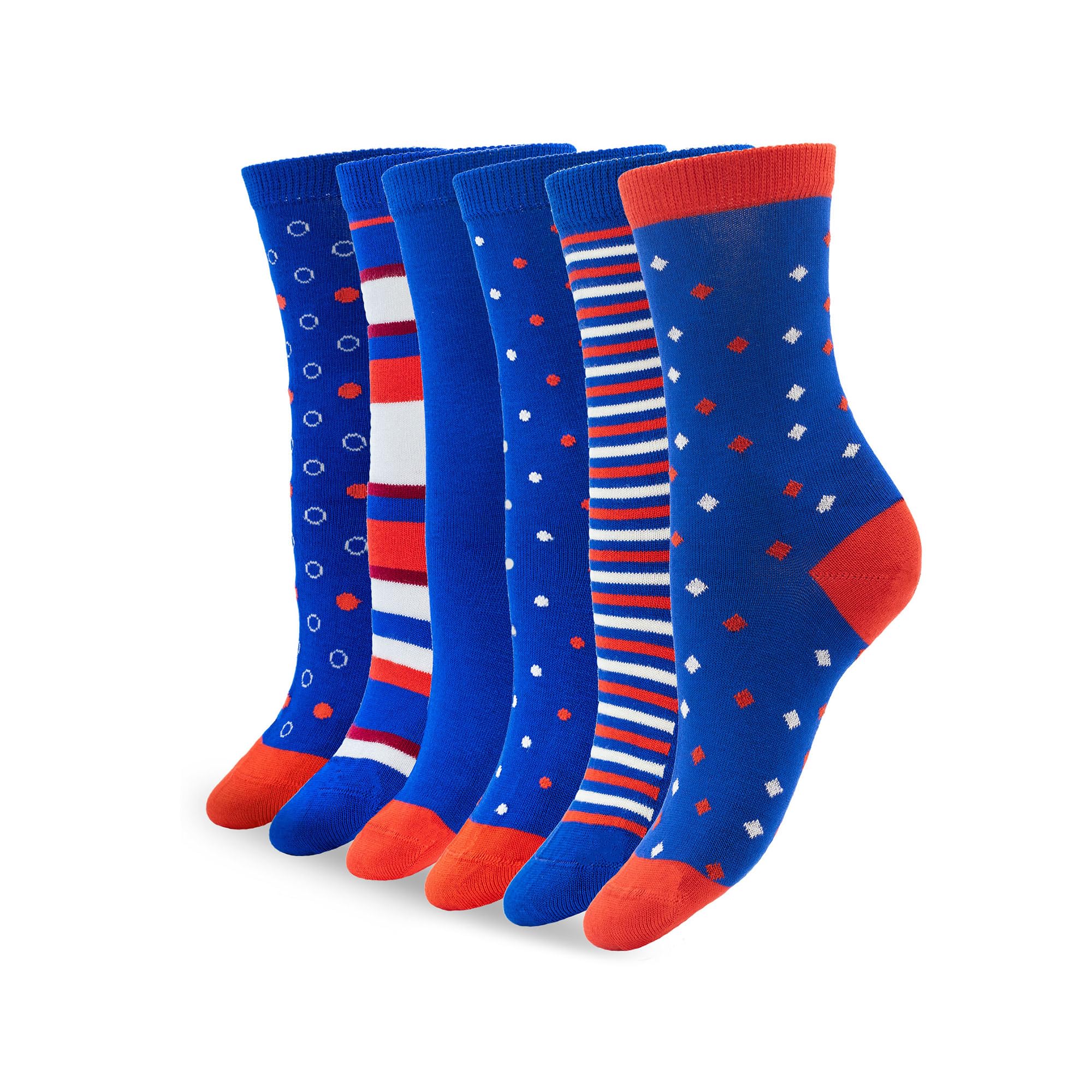 1SOCK2SOCK - Women's 6 Pack Bamboo Crew Socks - Ultra Soft, Breathable & Stylish Casual Socks for Women (US 6-10) - Perfect for Everyday Wear, Workouts & Lounge Comfort