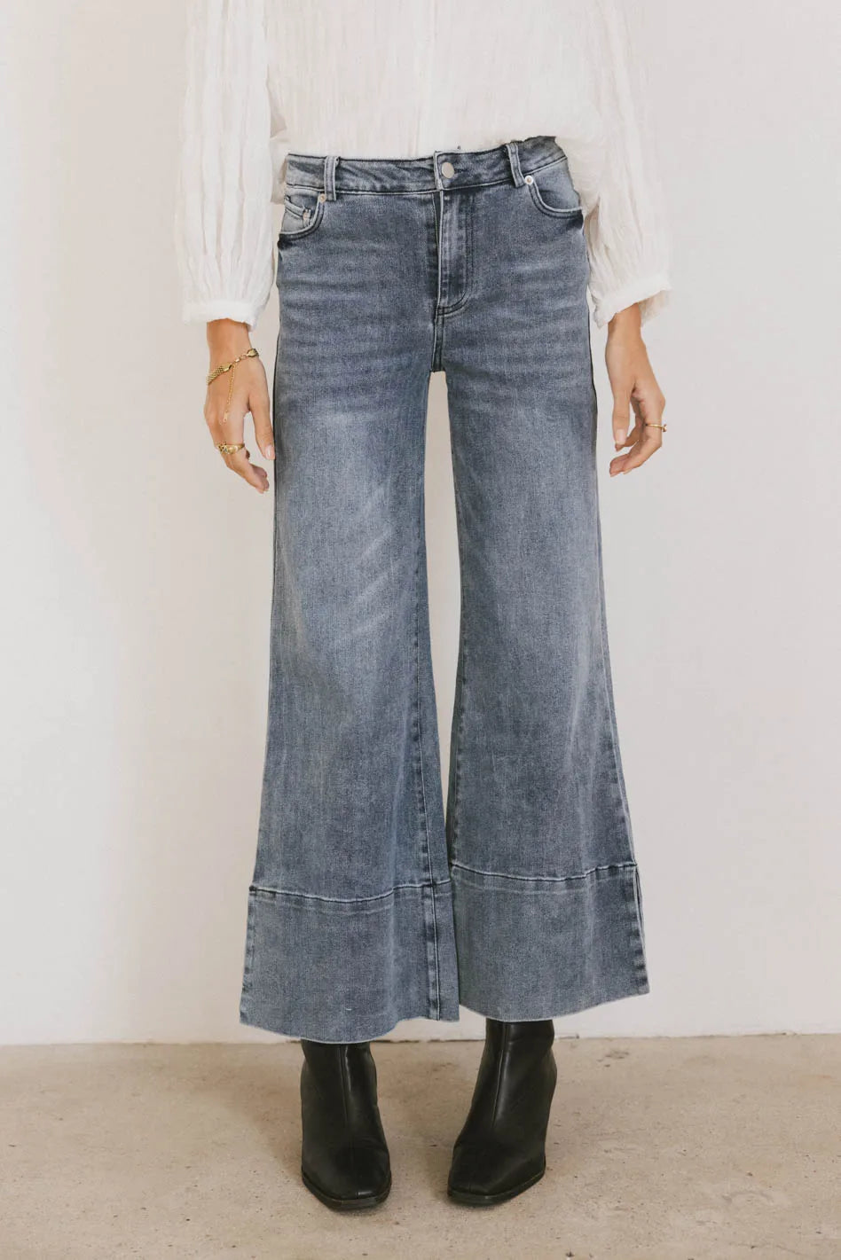 Hala Wide Leg Jeans for Women - High Waisted Stretch Denim Pants - Comfortable & Trendy (Final Sale) | Perfect for Casual Outfits, Office Wear & Night Out