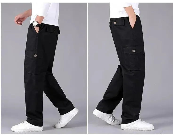 Men's Loose Fit Cargo Pants - Comfortable Tactical Work Pants with Multiple Pockets for Outdoor, Hiking & Casual Wear