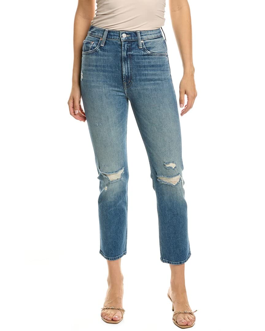 MOTHER Women's High Waisted Stretch Skinny Jeans - Comfortable Ankle Length Denim Pants for Casual Wear & Everyday Outfits
