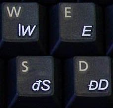 Romanian Keyboard Stickers with White Letters - Transparent Computer Key Labels for Laptops & PCs | Perfect for Typing, Coding & Multilingual Use