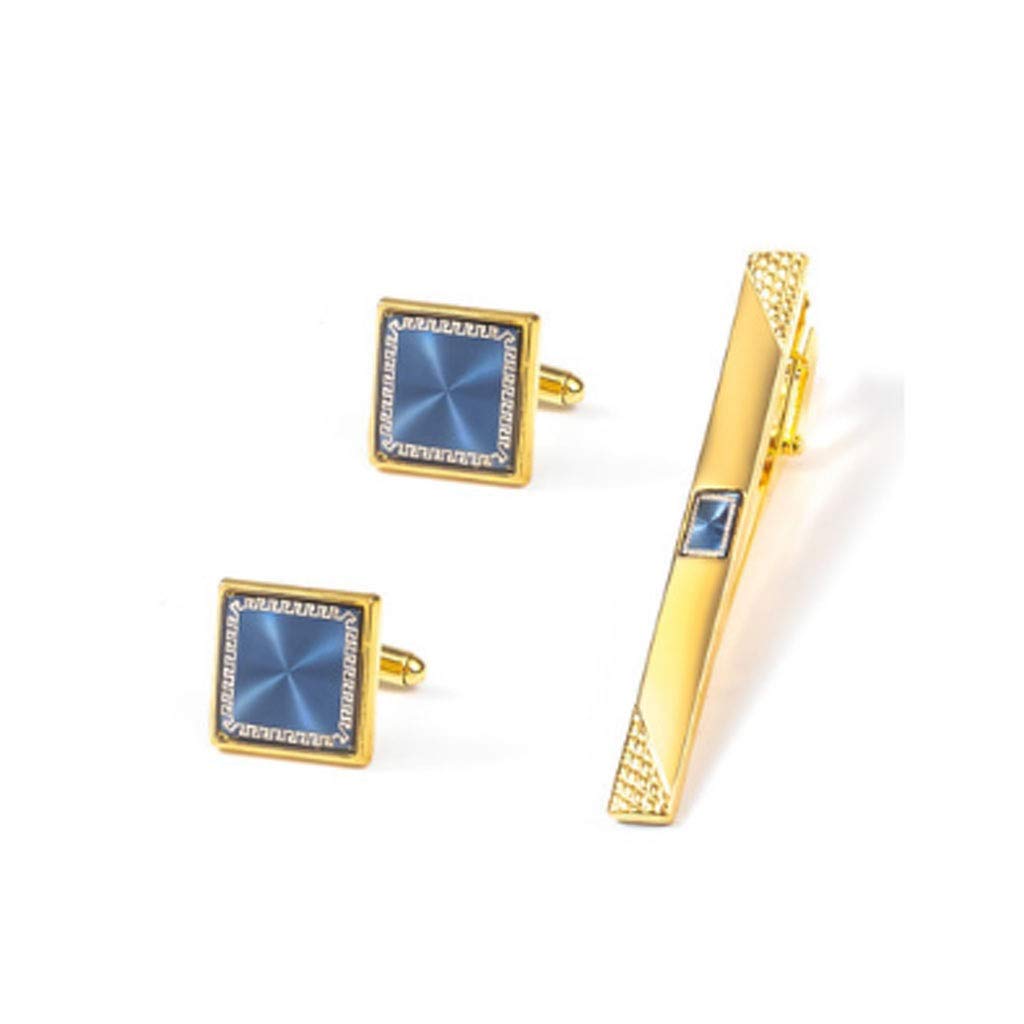 Stylish Men's Tie Clip & Cufflinks Set - Premium Formal Dress Accessories for Suits, Business Attire & Wedding Occasions