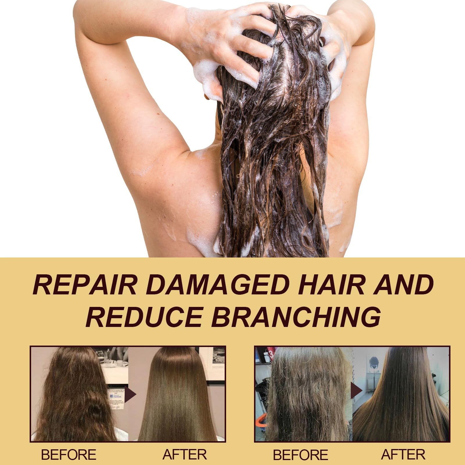 Collagen Hair Mask & Repair Set with Shampoo & Argan Oil Treatment - Deep Conditioning for Dry, Damaged Hair - All Hair Types - Perfect for Salon-Quality Treatment at Home