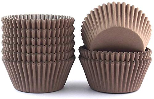 Bakefy 200-Count Light Brown Standard Cupcake Liners - Coffee Color Baking Cups for Muffins, Cupcakes & Party Desserts | Perfect for Home Baking, Birthday Parties & Holiday Treats