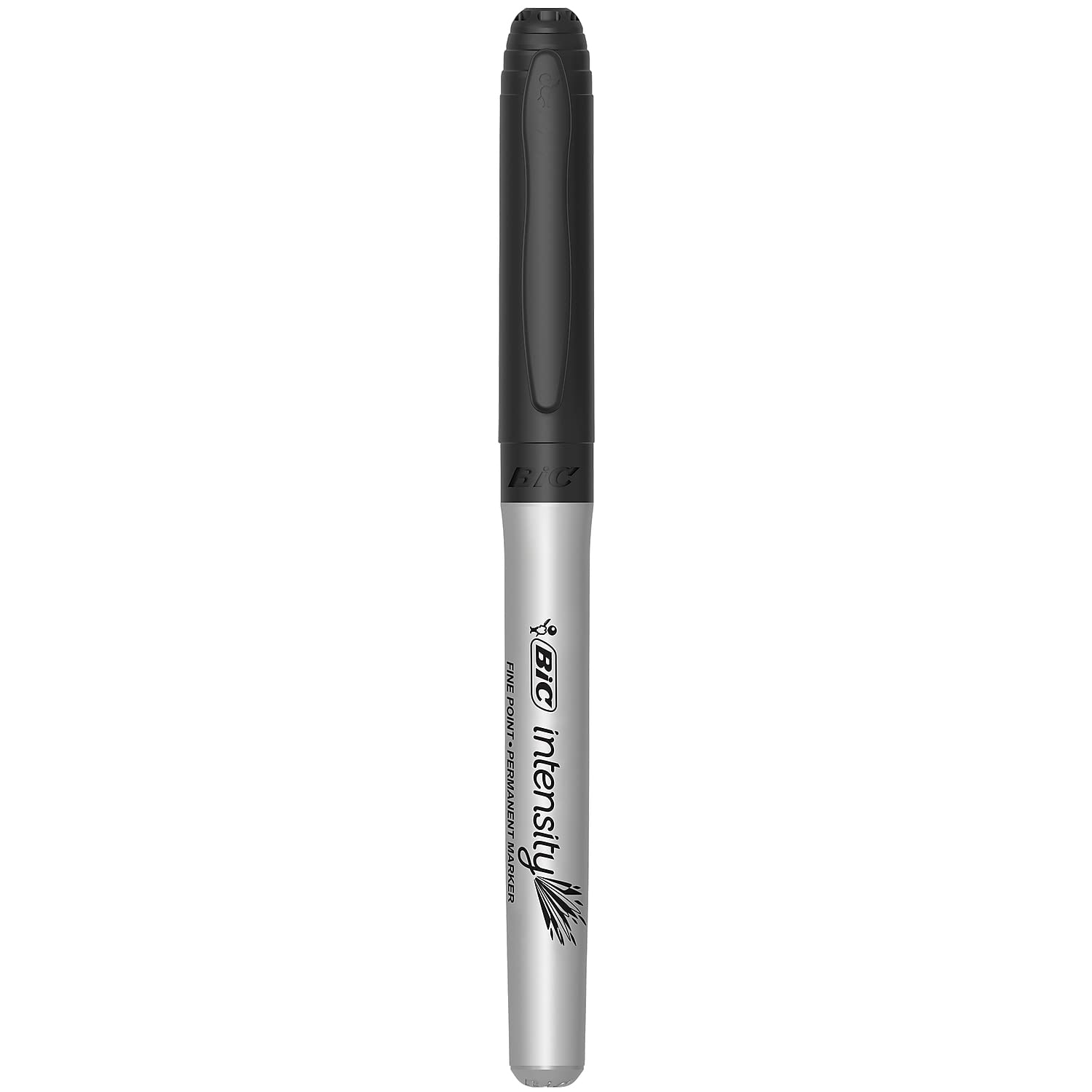 BIC Intensity Permanent Marker Fine Point Black 24-Pack (GPM241-BLK) - Ideal for Office, School, Art Projects & Labeling