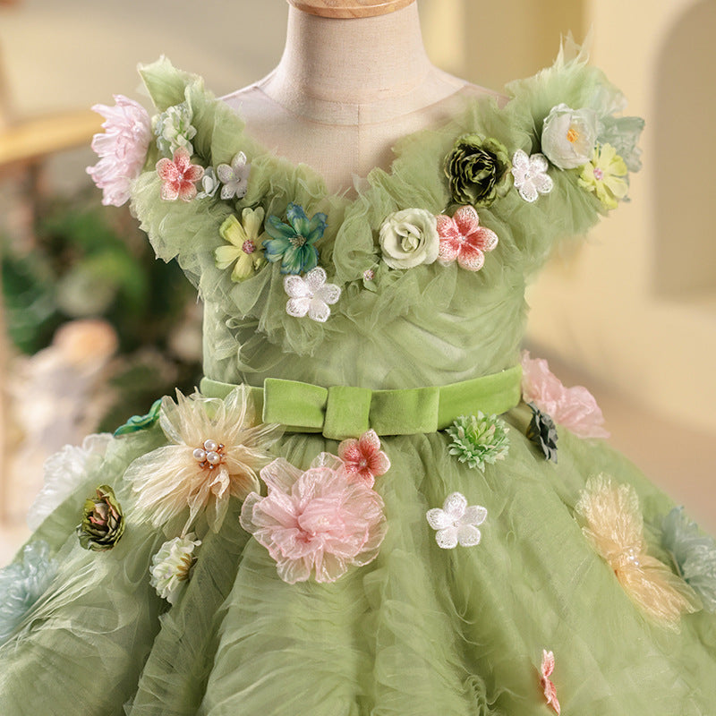 Adorable Baby Girl Puffy Beauty Pageant Dress - Toddler Birthday Princess Gown for Special Occasions | Perfect for Pageants, Birthday Parties & Photoshoots
