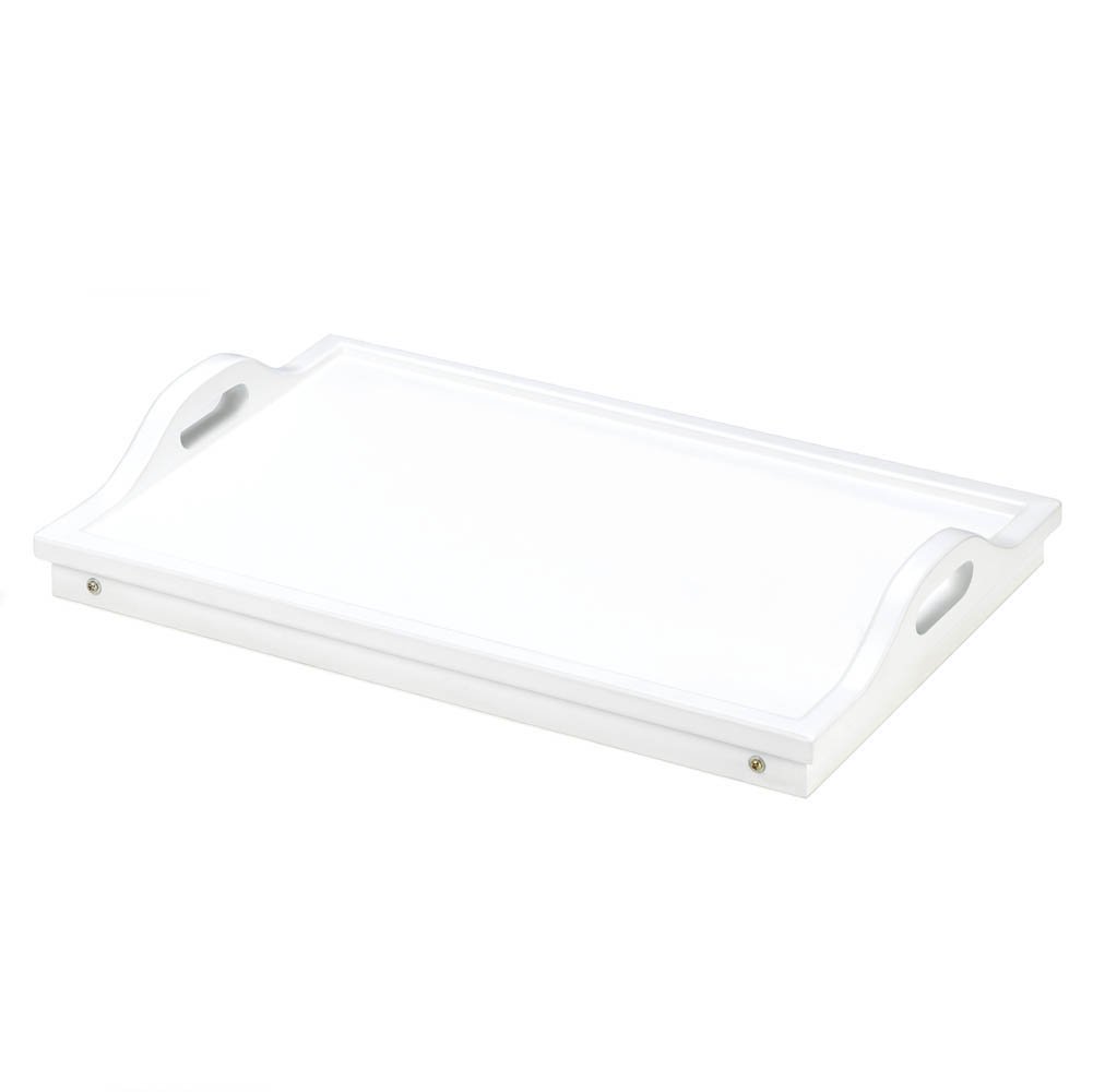 Koehler White Folding Tray - Portable for Home & Outdoor