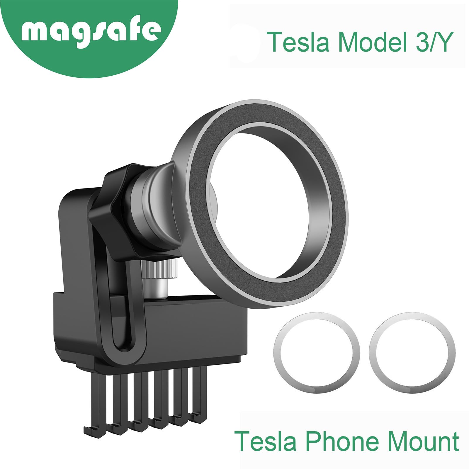 MagSafe Tesla Phone Mount Holder for Model 3 & Y - Universal Smartphone Compatible with iPhone & Android - Perfect for GPS Navigation & Hands-Free Driving