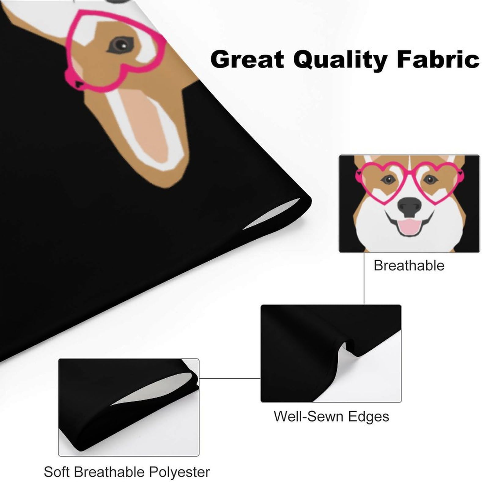 Cute Welsh Corgi Dog Bandanas - Adjustable Pet Scarves & Bibs for Small Medium Large Dogs - Perfect Christmas Thanksgiving Gift for Pets - Great for Holidays, Parties & Photo Shoots