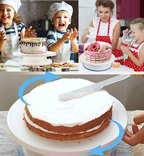 Premium Cake Turntable Stand with Stainless Steel Icing Tools - 6