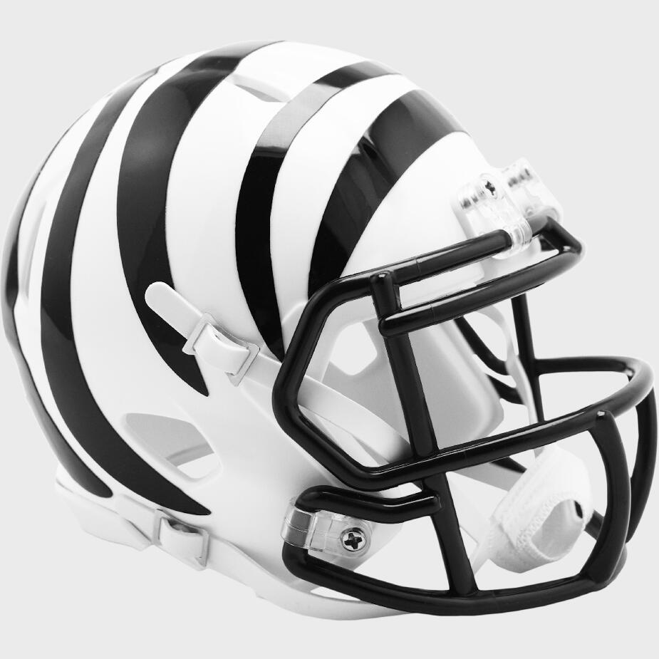 Cincinnati Bengals Riddell Speed White Mini Helmet - Authentic NFL Collectible for Fans, Display, and Gifting - Perfect for Home Decor, Sports Memorabilia, and Game Day Spirit
