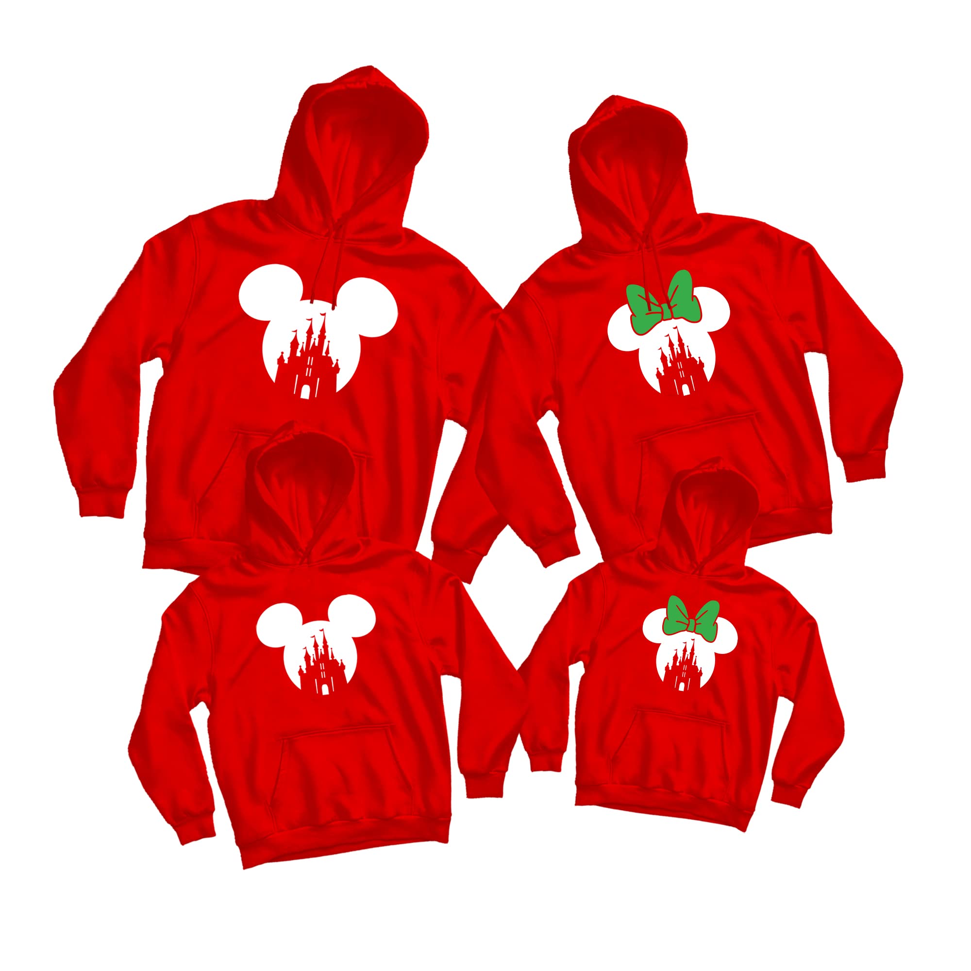 Matching Family Cotton Hoodies - Mickey & Minnie Mouse Hooded Sweatshirts for Couples, Parents & Kids - Perfect for Family Photos, Disney Trips & Casual Outings