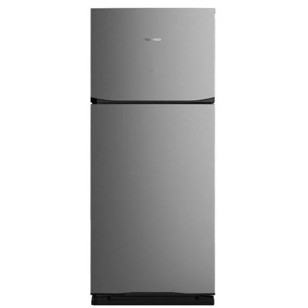 450L No Frost Tornado Refrigerator - 2 Door Silver/Black Energy Efficient Freezer - Perfect for Home, Kitchen & Restaurant Use