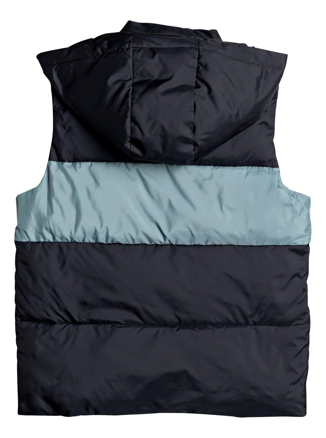 Roxy Women's Out of Focus Hooded Puffer Vest - Lightweight Insulated Body Warmer Jacket - Size L - Black True Black - Perfect for Hiking, Camping & Outdoor Activities