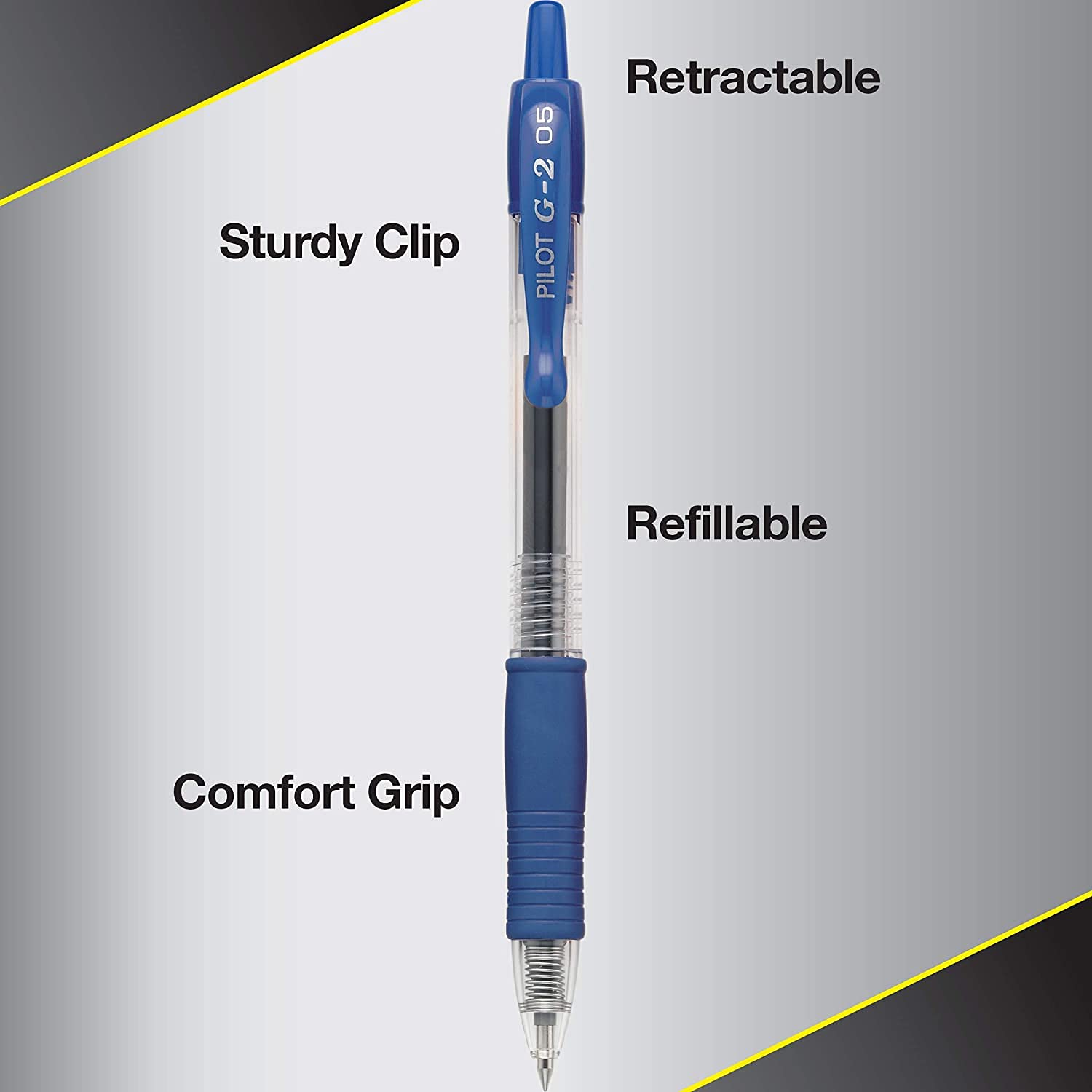 Pilot G2 Premium Gel Roller Pens - 0.5mm Extra Fine Point (14-Pack, Blue) - Smooth Writing for Office, School & Note Taking
