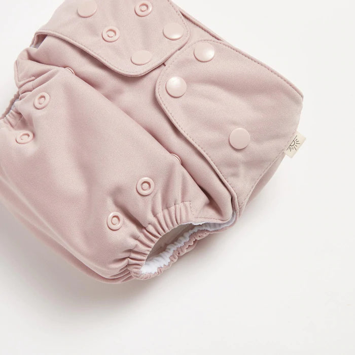 EcoNaps Modern Cloth Diaper - Reusable & Eco-Friendly Baby Nappy in Dusty Rose | Perfect for Newborns, Infants & Toddlers | Home, Daycare & Travel Use
