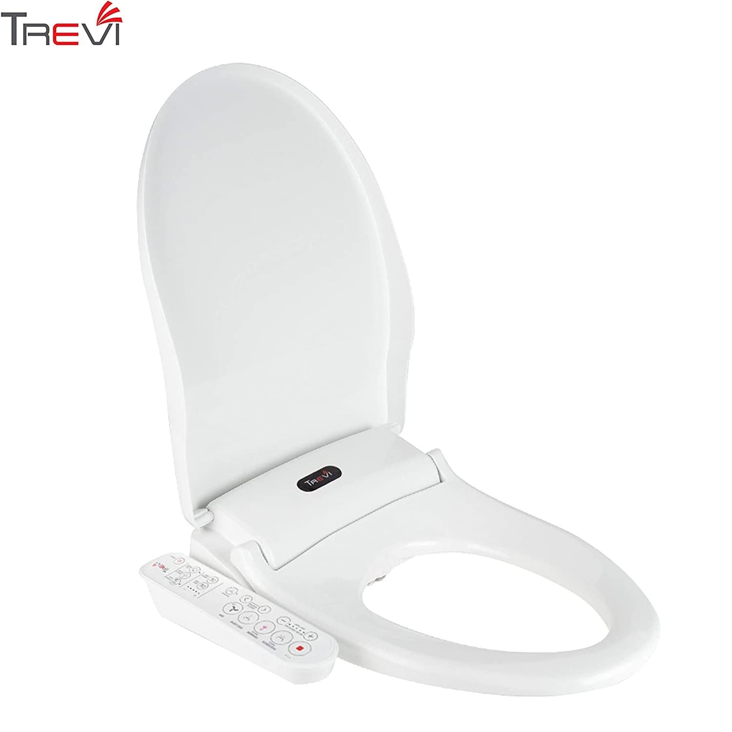 Premium TREVI Bidet Toilet Seat - Elongated White with Warm Air Dryer, Dual Nozzle Wash & Self-Cleaning | Stainless Steel Nozzle with Oscillation & Pulse | Made in Korea AB210 | Perfect for Modern Bathrooms, Elderly Care & Hygienic Living