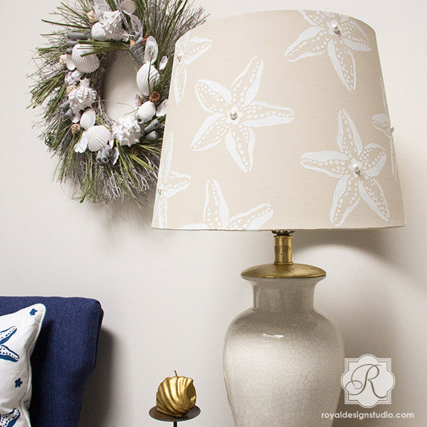 Starfish Wall Art Stencil Template - DIY Ocean Themed Home Decor for Beach House, Bathroom, Nursery & Coastal Living Spaces