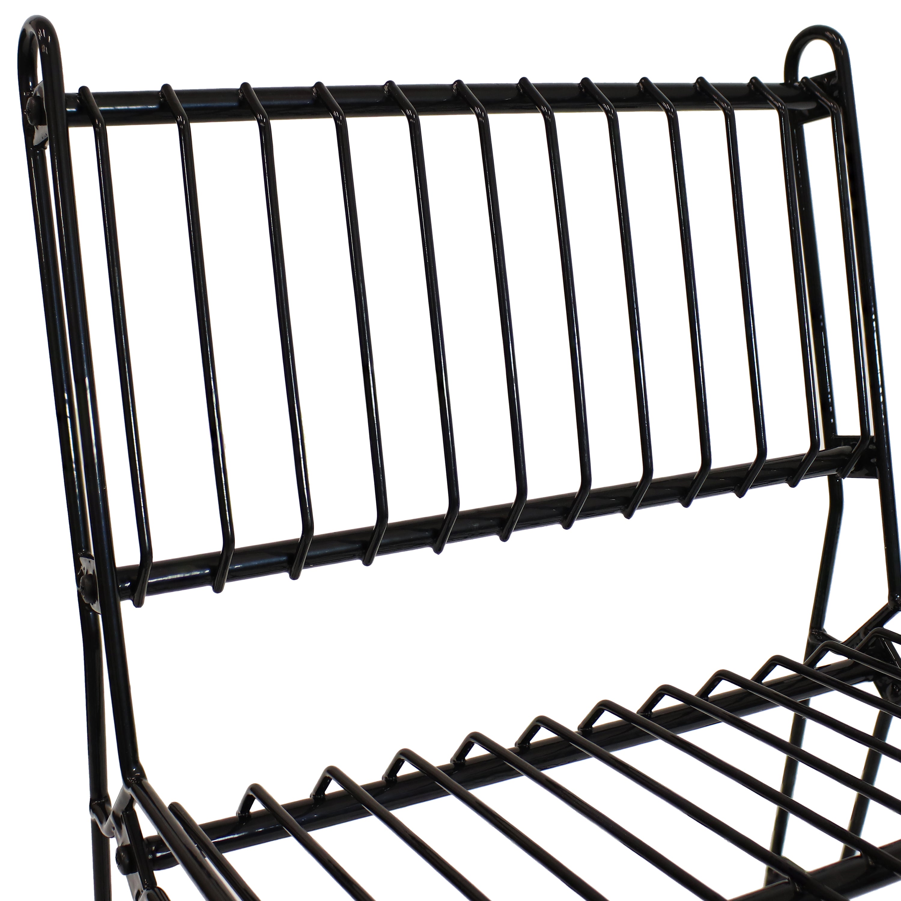 Modern Black Metal Wire Bar Stool for Outdoor & Indoor Use - Patio, Poolside, Garden, or Kitchen Counter Height Seating