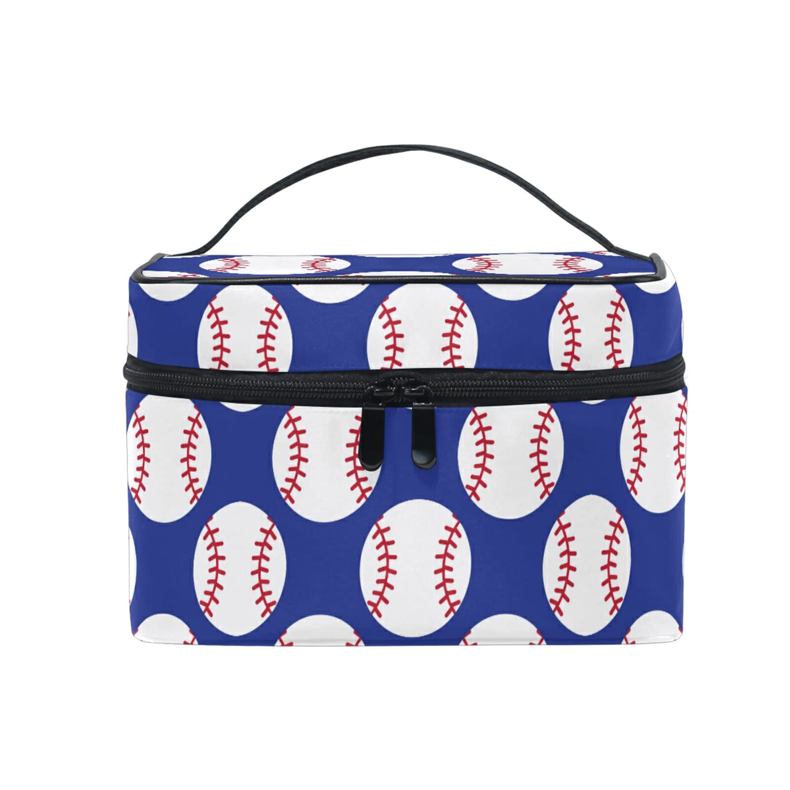 Art Sport Ball Baseball Makeup Bag for Women - Waterproof Cosmetic & Toiletry Travel Organizer - Perfect for Gym, Travel, and Daily Use