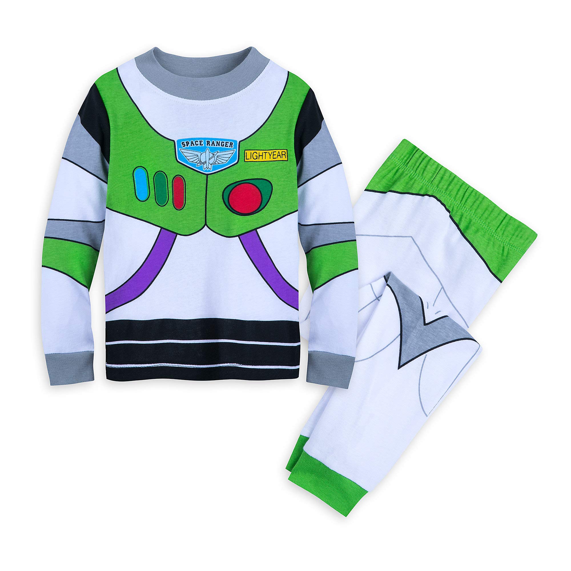 Disney Buzz Lightyear Costume PJ PALS for Boys - Kids Superhero Pajama Set with Cape, Soft & Comfortable Sleepwear for Birthday Party & Cosplay