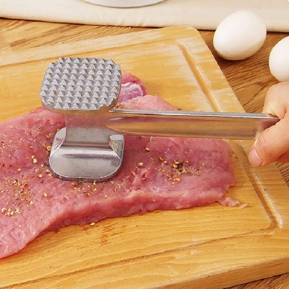 Premium Aluminum Meat Tenderizer Hammer - Professional Steak & Chicken Pounder for Beef, Poultry - Heavy Duty Kitchen Tool for Grilling, BBQ & Home Cooking Accessories