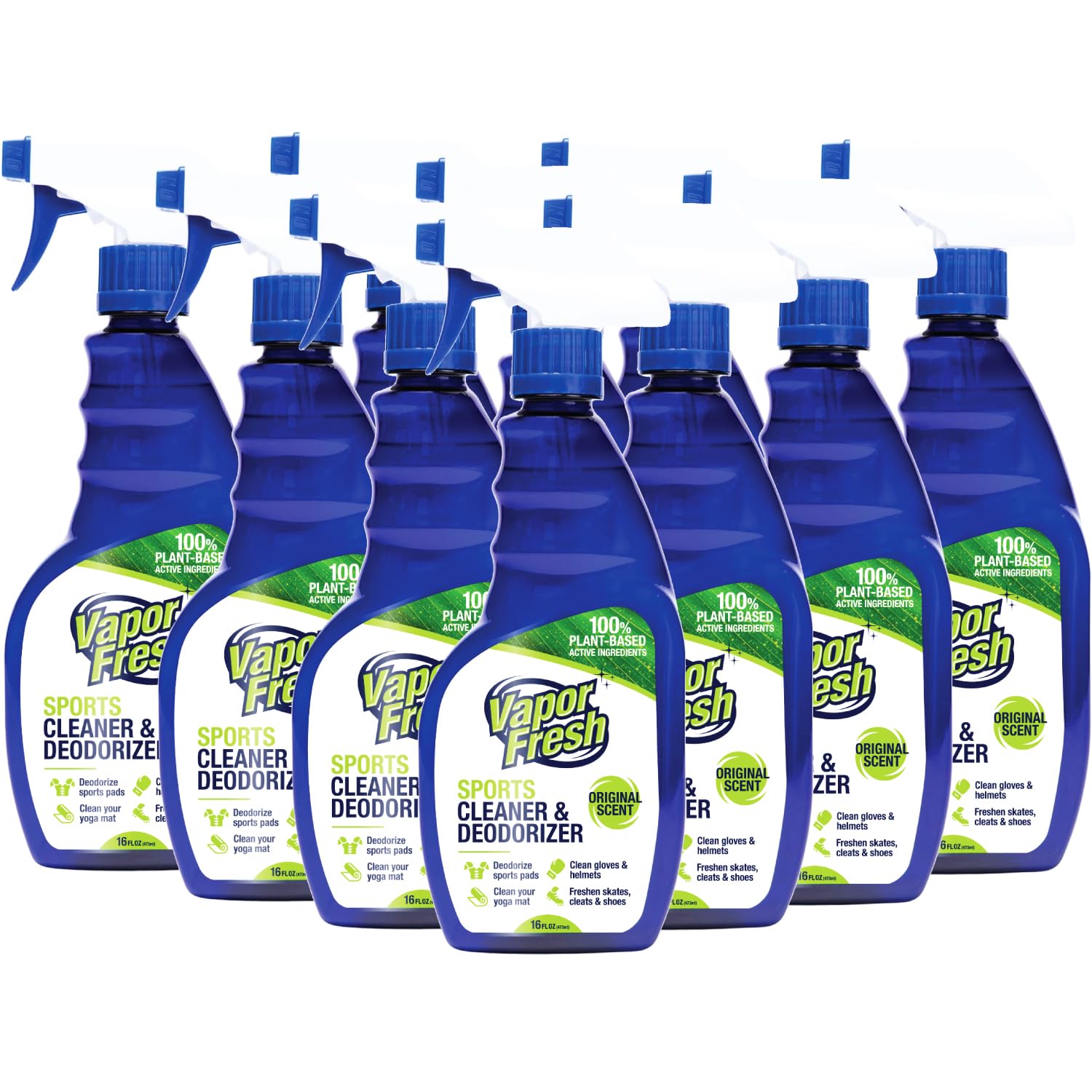 Natural Plant-Based Sports Cleaner & Deodorizer - 16 Fl Oz Odor Eliminator for Boxing Gloves, Gym Equipment & Sports Gear (12-Pack) | Perfect for Post-Workout Gear Refresh & Locker Room Storage