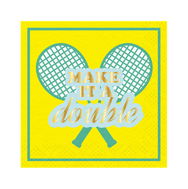 Make It A Double Cocktail Napkins - 40 Pack | Premium Absorbent Paper Drink Napkins for Parties, Bars & Home Entertaining