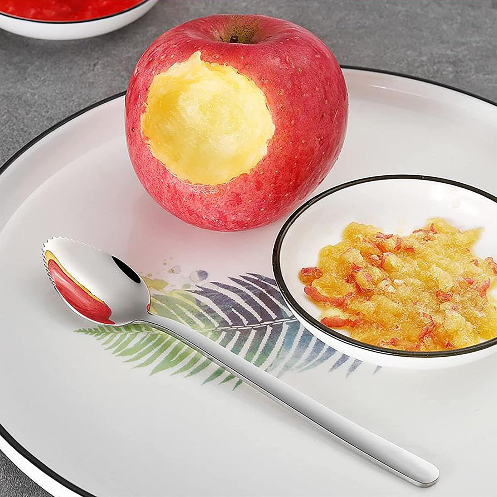 4PC Stainless Steel Serrated Fruit Spoon Set - Perfect for Grapefruit, Orange, Kiwi, Dessert, Salad & Ice Cream | Dishwasher Safe | Ideal for Kitchen, Picnic, Camping & Party Use