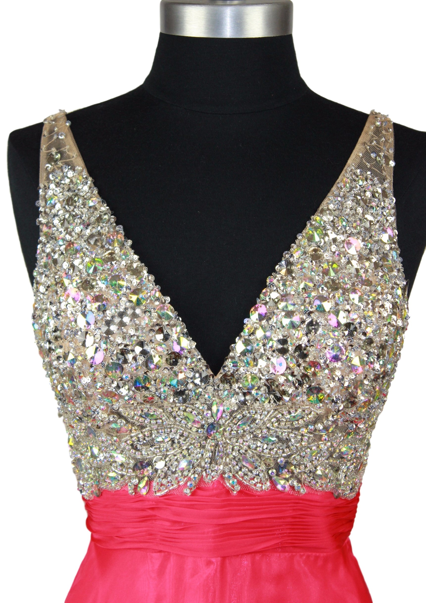 Elegant Meier Women's Rhinestone A-Line Chiffon Prom Dress for Formal Events, Evening Gala, Homecoming & Special Occasions